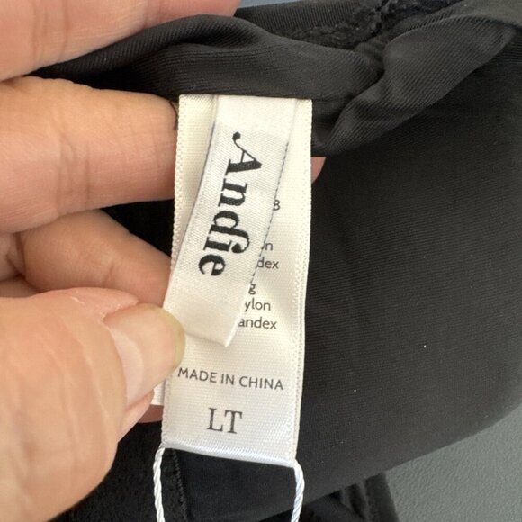 Andie Nantucket Women L Tall Black 1 Piece Swimsuit A0171 NWT One Shoulder 9538 - Picture 11 of 16